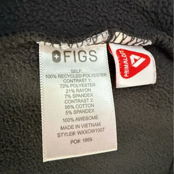 FIGS Women’s On-Shift Fleece Jacket in Deep Charcoal (small) - Picture 7 of 7